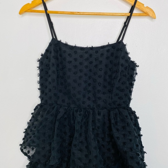 Lulus Flirting with you back Midi Tiered Dress Black Size XS - Picture 6 of 11